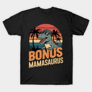 Bonus Mama Saurus T Rex Mamasaurus Stepmom Matching Family T-Shirt